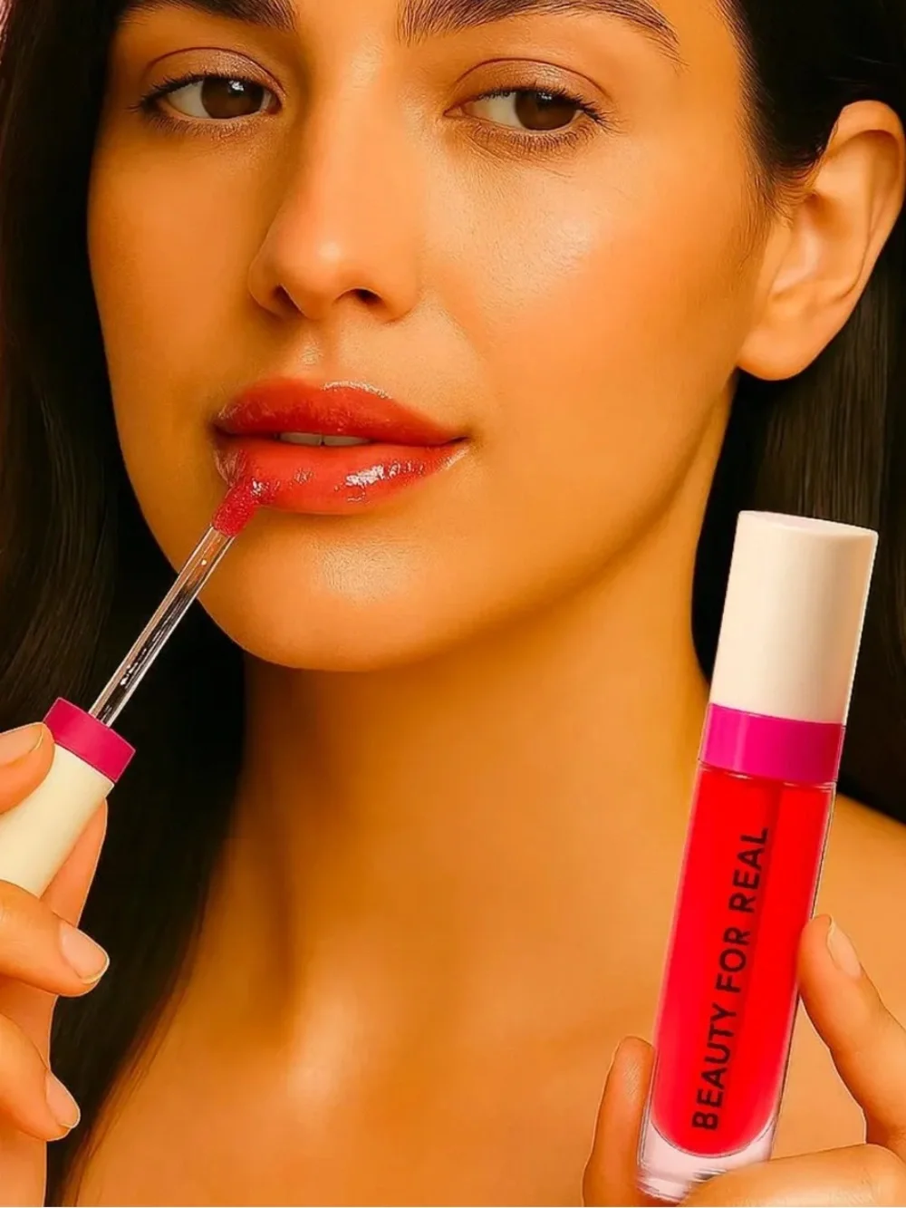 Beauty for Real Lip Revival High Shine Lip Oil Lipgloss Strawberry Fields BNIB